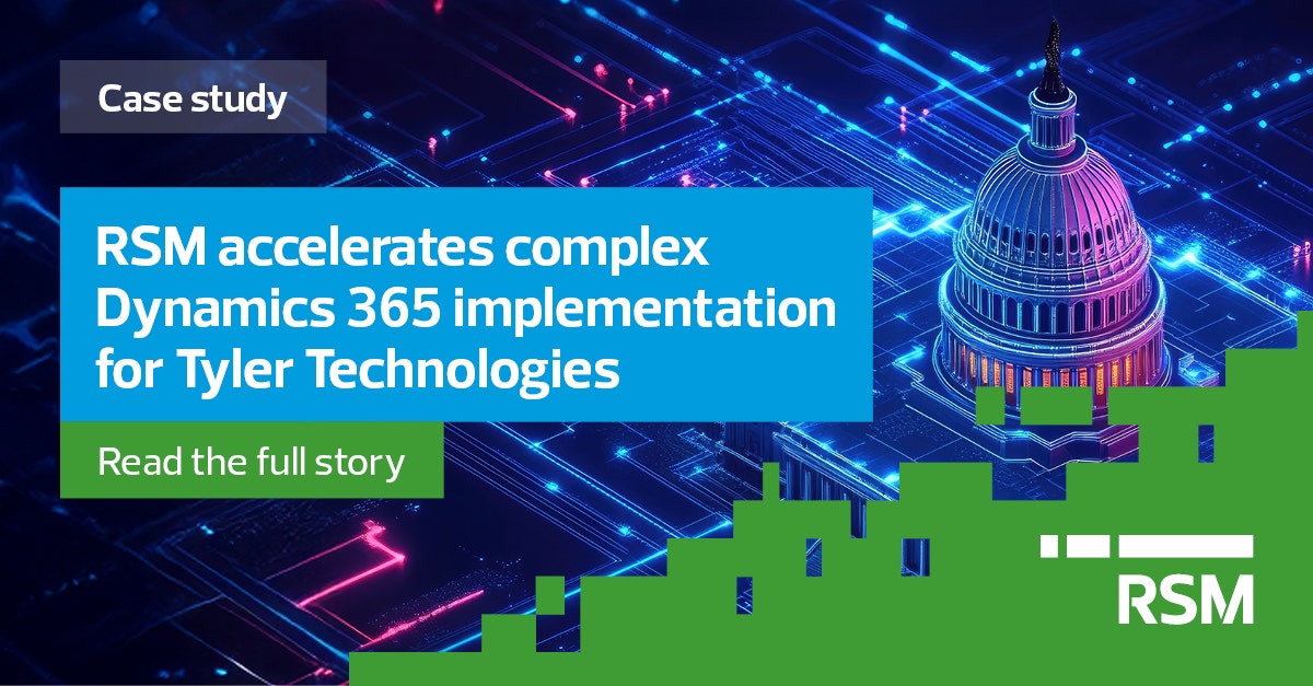 Vision Implementation Image Tyler Technologies Dynamics 365 implementation | RSM US