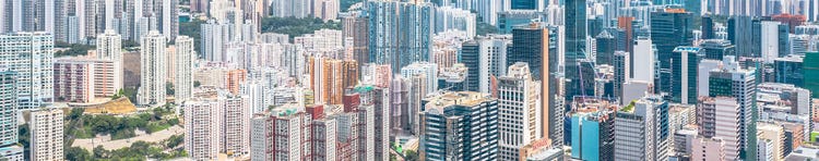 Aerial view of city skyline