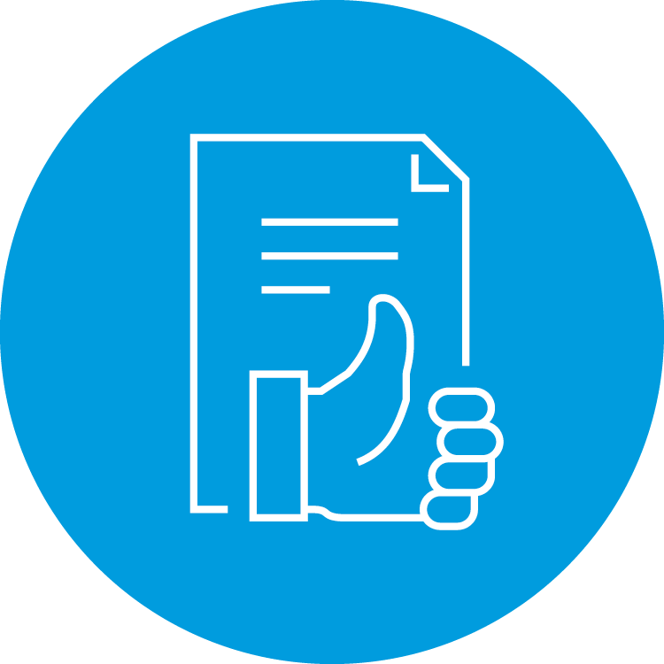 Document and thumbs up illustration