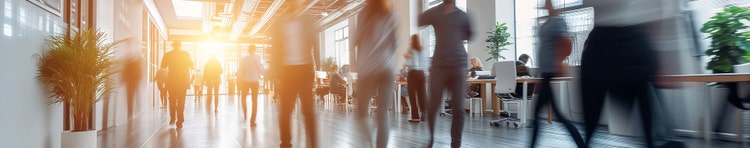 People walking in an office