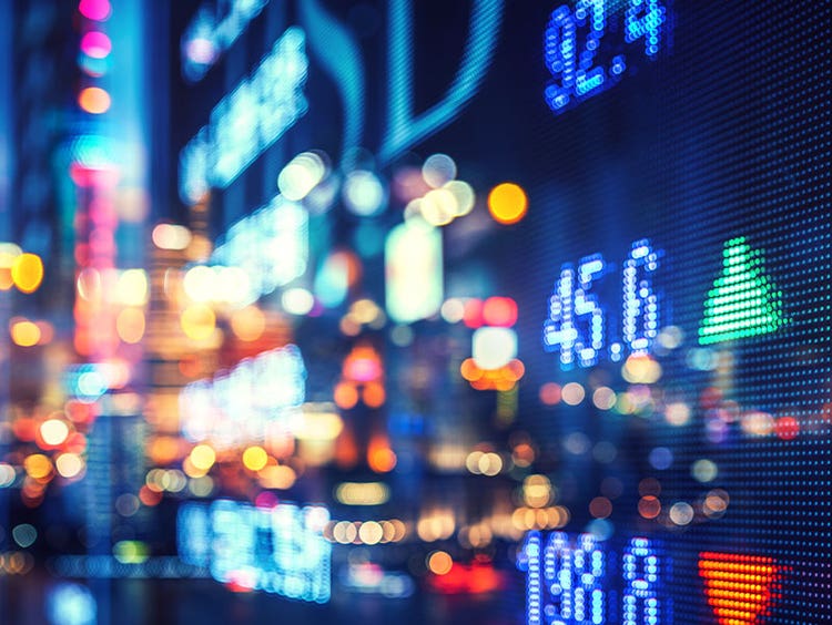 Abstract images of financial numbers